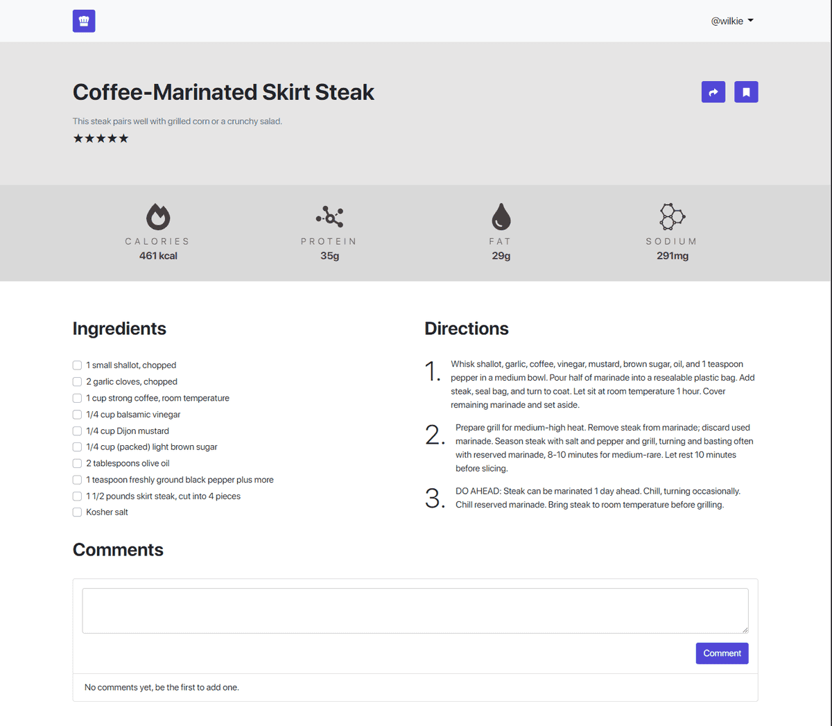 Item page
